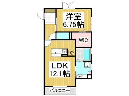 グレイスステージ稲葉(1LDK/2階)の間取り写真