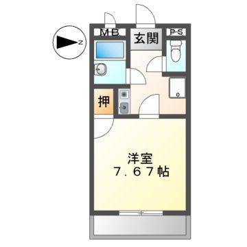 グランフォーラム(1K/3階)の間取り写真