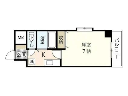 エスポアール楠木(1K/3階)の間取り写真