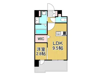 グランヒルズ(1LDK/10階)の間取り写真