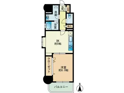 オルニス真愛(1DK/7階)の間取り写真