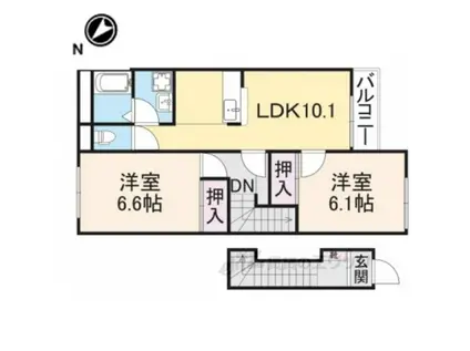 エクセレンスⅠ(2LDK/2階)の間取り写真