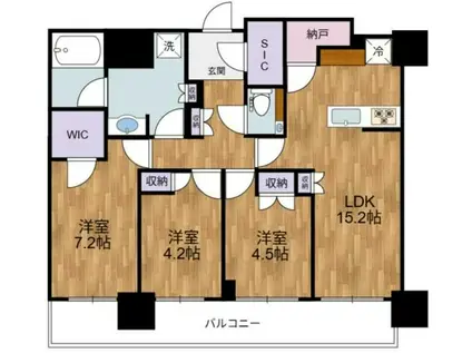 アーバンパーク西船橋(3LDK/38階)の間取り写真