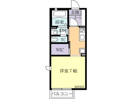 エントピア B(1K/2階)の間取り写真