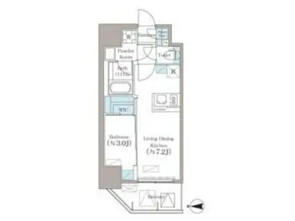 エスリードレジデンス ザ・グラン大阪ノア(1LDK/7階)の間取り写真