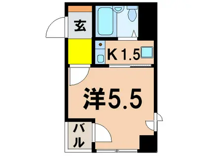 ロイヤルプラザ金沢文庫(1K/3階)の間取り写真
