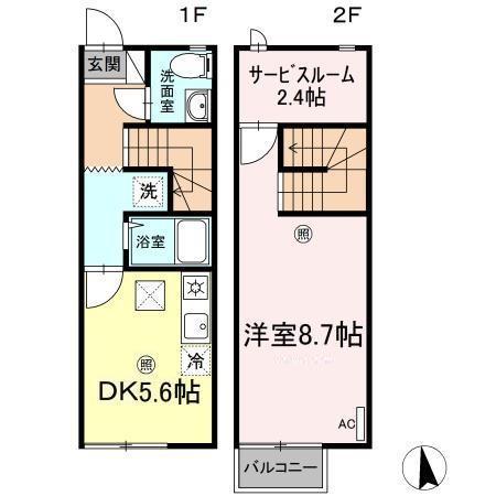 リースランド木太(1SLDK/1階)の間取り写真