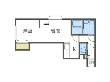 アークコート栄通17(1LDK/3階)の間取り写真