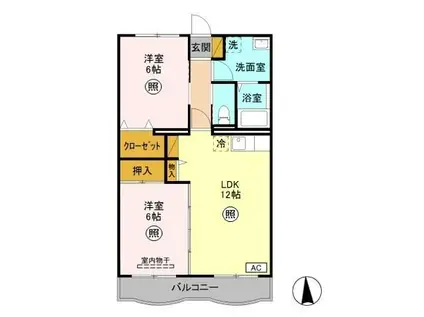 エディフィスKT(2LDK/2階)の間取り写真