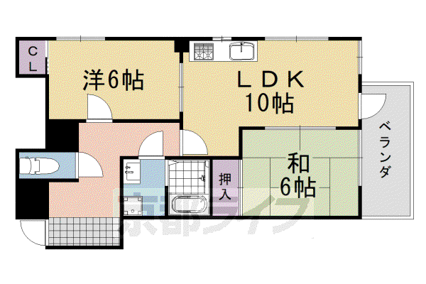 ABILII(2LDK/3階)の間取り写真