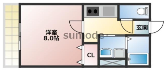 CASA.ESPERANZA(1K/1階)の間取り写真