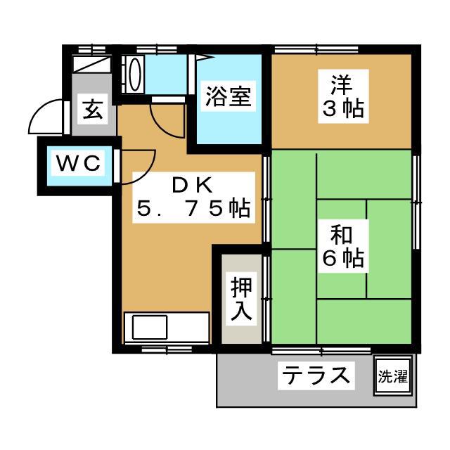 サンハイム駒込(1DK/1階)の間取り写真