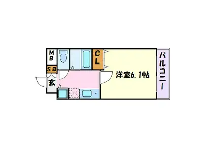 プレサンス覚王山D-STYLEII(1K/8階)の間取り写真