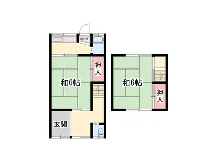 網干区興浜メゾネット(2K/1階)の間取り写真