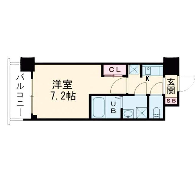 S-RESIDENCE新大阪ウエスト(1K/3階)の間取り写真