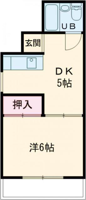 佐久昭和ビル(1DK/4階)の間取り写真