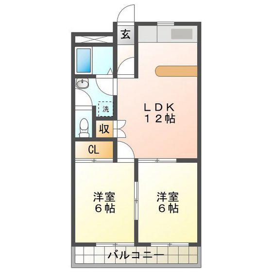 セピアヒルズ(2LDK/1階)の間取り写真