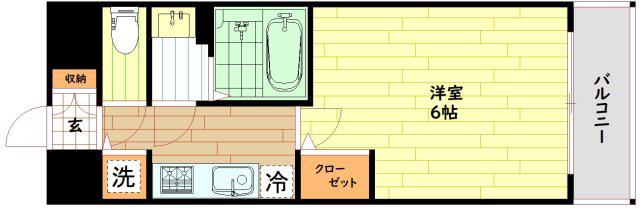 エスリード京橋グレイス(1K/5階)の間取り写真