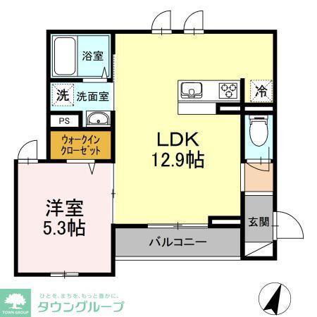 メルシー芙蓉10(1LDK/2階)の間取り写真
