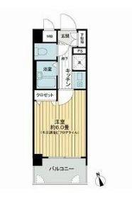 ライオンズマンション三萩野駅前(1K/2階)の間取り写真