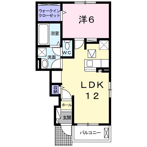 フェリーチェ(1LDK/1階)の間取り写真