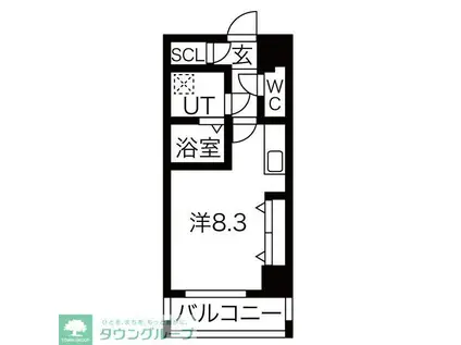 シェモア泉(ワンルーム/6階)の間取り写真