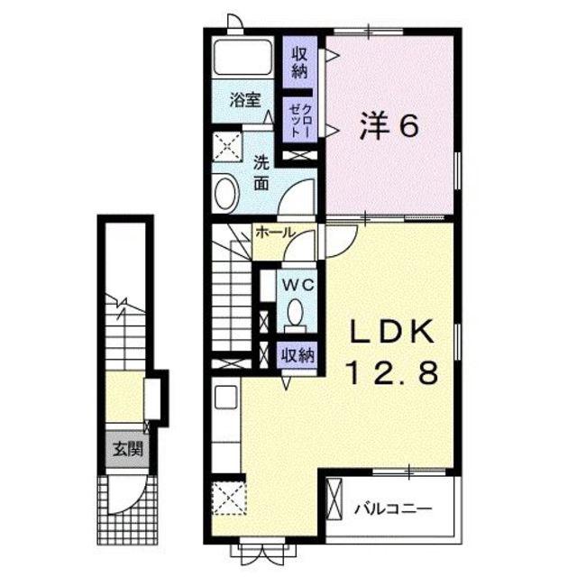 アン・ソレイユ(1LDK/2階)の間取り写真