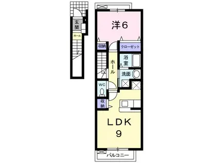 VISION.T(1LDK/2階)の間取り写真
