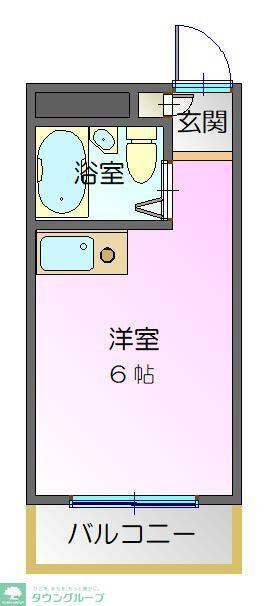 森ビル(ワンルーム/3階)の間取り写真