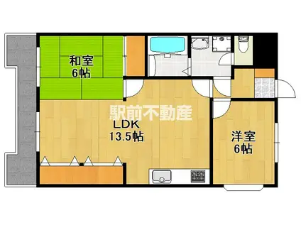 ロイヤルメゾン(2LDK/2階)の間取り写真