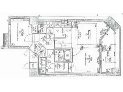 プロパレス上町台ヴェラージュ(2LDK/2階)の間取り写真