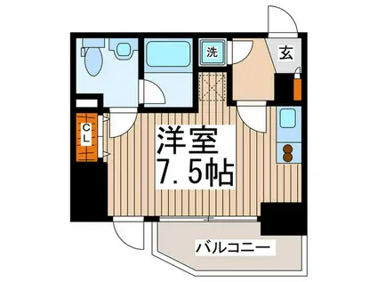 ライブコート草加(ワンルーム/12階)の間取り写真