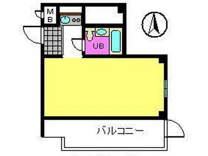 ＪＲ阪和線 日根野駅 徒歩33分 5階建 築38年(ワンルーム/4階)の間取り写真
