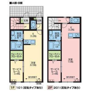サンウエスト(1LDK/1階)の間取り写真
