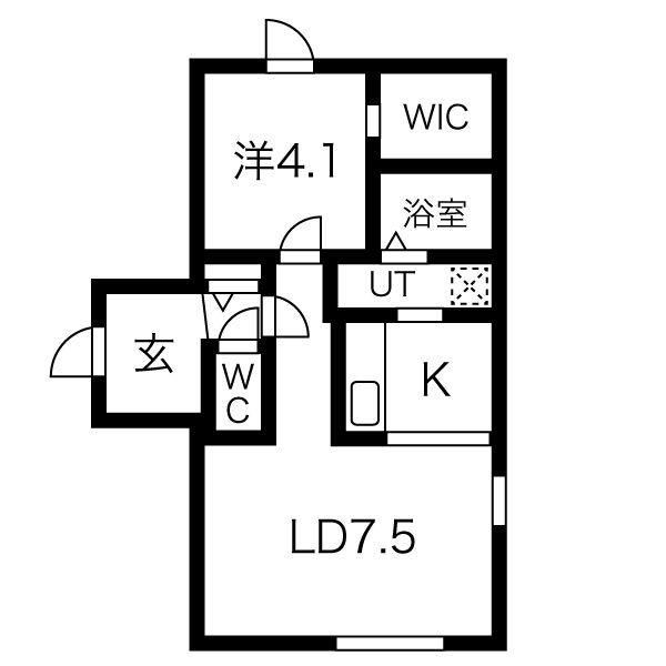 HEIMAT TOYOHIRA(1LDK/4階)の間取り写真