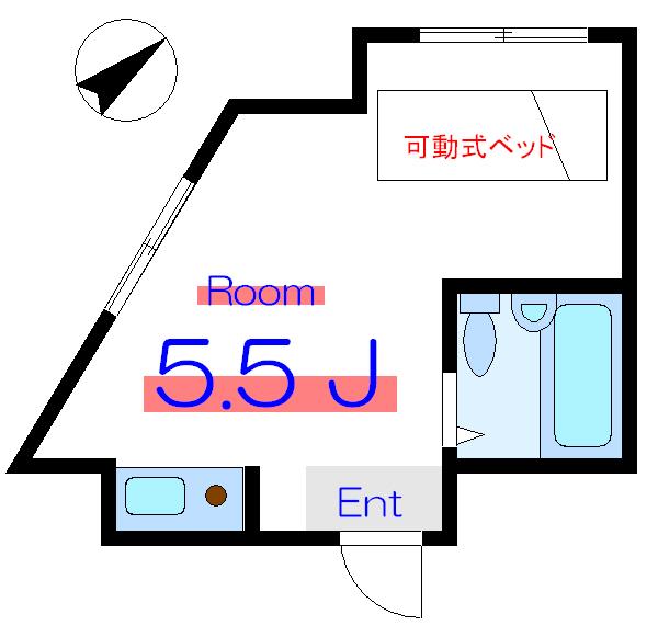 HEXAGONSO(ワンルーム/3階)の間取り写真