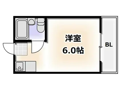 大国町エンビィハイツ(ワンルーム/5階)の間取り写真