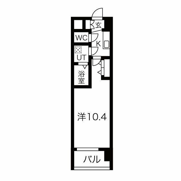 THE MUSIC COURT(1K/5階)の間取り写真