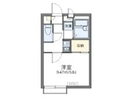 レオパレスKAZU(1K/2階)の間取り写真