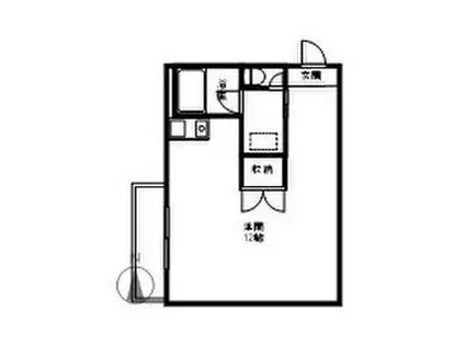 ライセル里(ワンルーム/1階)の間取り写真