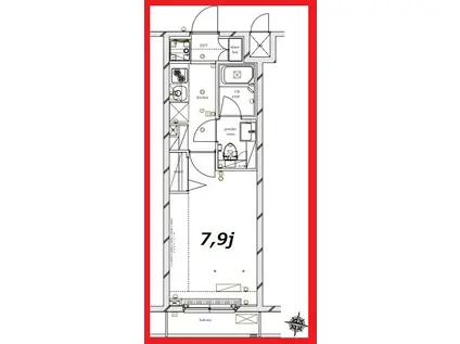 ときわだいグレイスヒルズ(1K/3階)の間取り写真