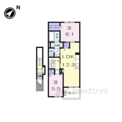BREEZE(2LDK/2階)の間取り写真