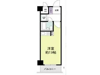 シティコープ浅草橋´90(ワンルーム/3階)の間取り写真