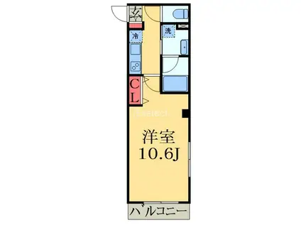 メゾンド・亀岡(1K/2階)の間取り写真