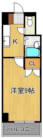 NO.35サーファーズプロジェクト2100小倉駅(1K/2階)の間取り写真