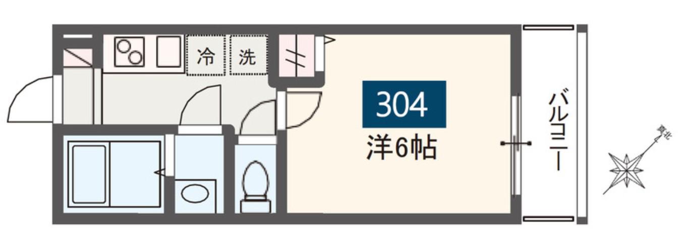 MELDIA岩槻III(1K/3階)の間取り写真