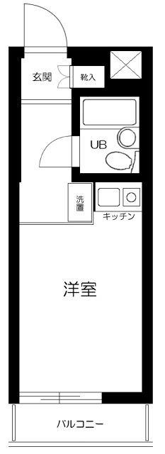 ルーブル高円寺(ワンルーム/2階)の間取り写真