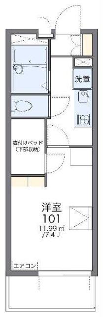 レオパレスアンフィールド(1K/1階)の間取り写真