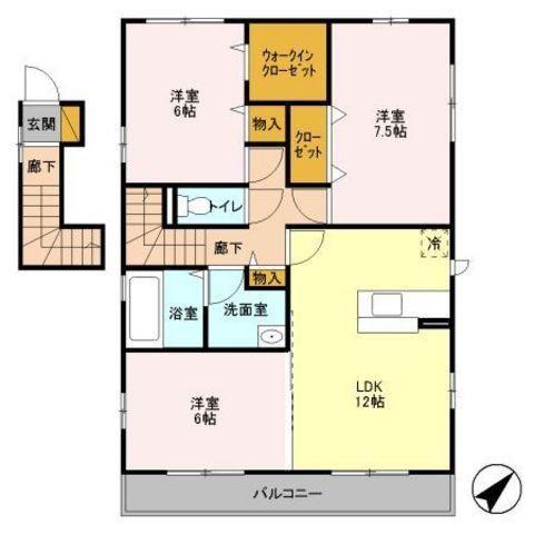ラピュタ(3LDK/2階)の間取り写真