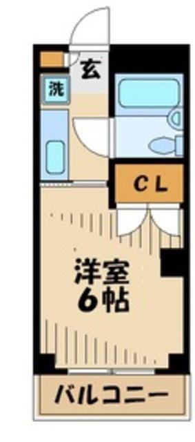 有山ビル(1K/4階)の間取り写真